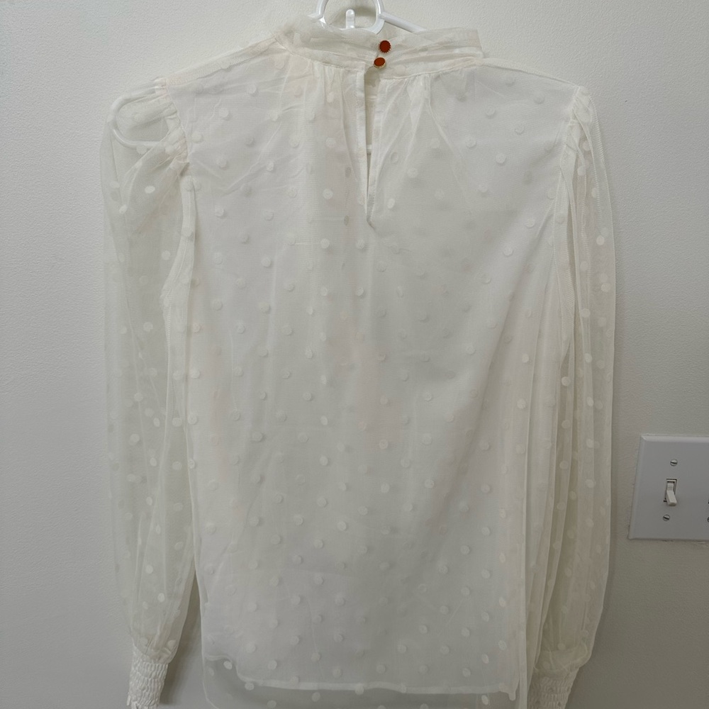 Maeve white blouse from Anthropologie